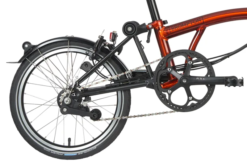 Brompton Electric C Line Explore Folding Bike 2023 in Flame Lacquer-5